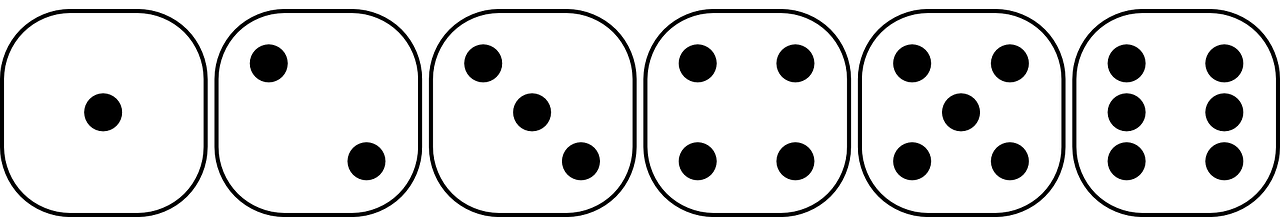 pattern of 6 sided die